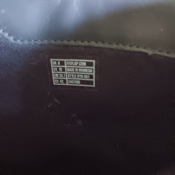 FitFlop F-Mode Folded-Knot Leather Flatform Chelsea Boots Black Size 10 - Picture 11 of 11